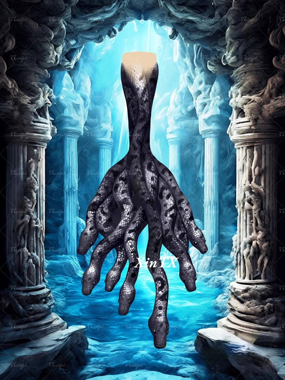 Костюм Медузы рыбий хвост полиэстер