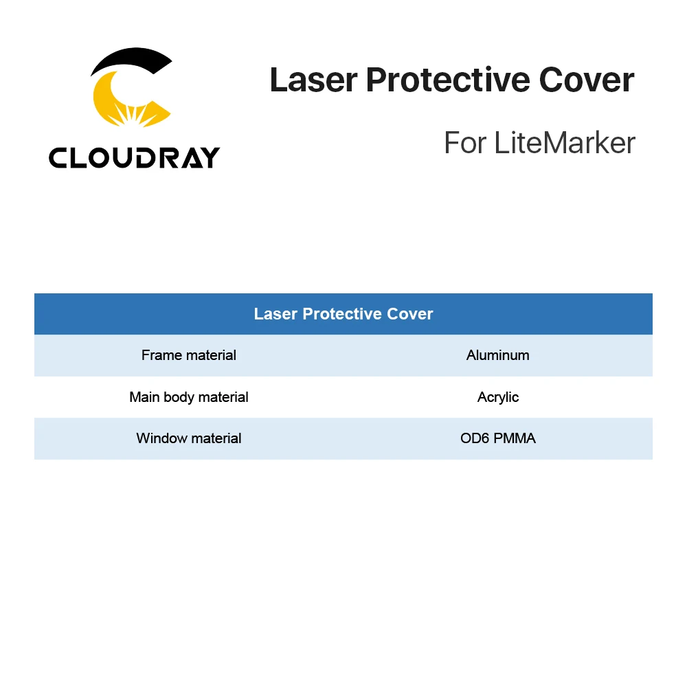 Оболочка безопасности для маркировочной машины Cloudray Lite Marker для защиты от лазерного излучения, защита глаз и кожи.