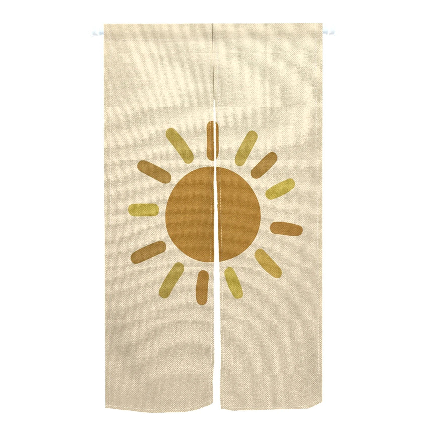 

Льняные полушторы в стиле бохо