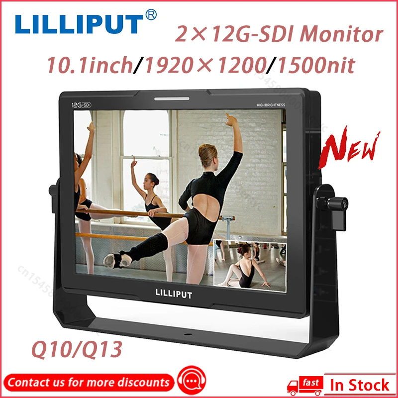 

Lilliput Q10 10.1inch 1500nits Monitor 4K-HDMI 12G-SDI 60Hz Ultra Brightness On-Camera Monitor For Broadcast Video Shooting