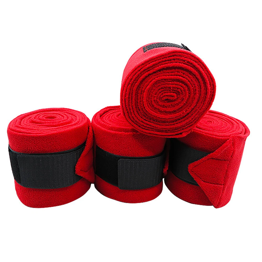 

Parts Horse Leg Wraps Hot Sale Useful 4 Rolls Accessories Approx. 3meters *11cm Cloth For Horse Riding Show Perform
