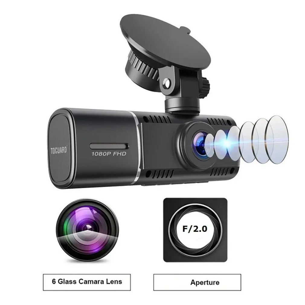 

2021 New Dual Lens Car Dash Cam Dvr Registrator Full HD Video Recorder Front and Inside Cabin Camera For Uber Lyft Taxi Drivers