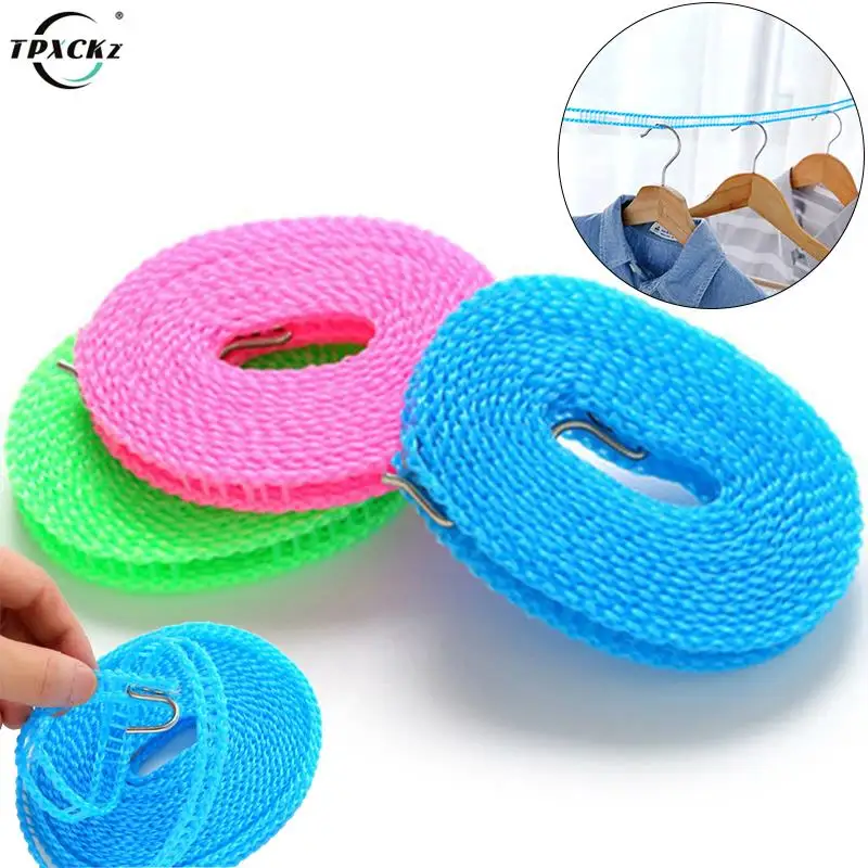 

3/5/8/10 Meters Windproof Clothesline Travel Clothes Line Rope Portable Clothes Drying Line Length Adjustable Non-Slip Lines