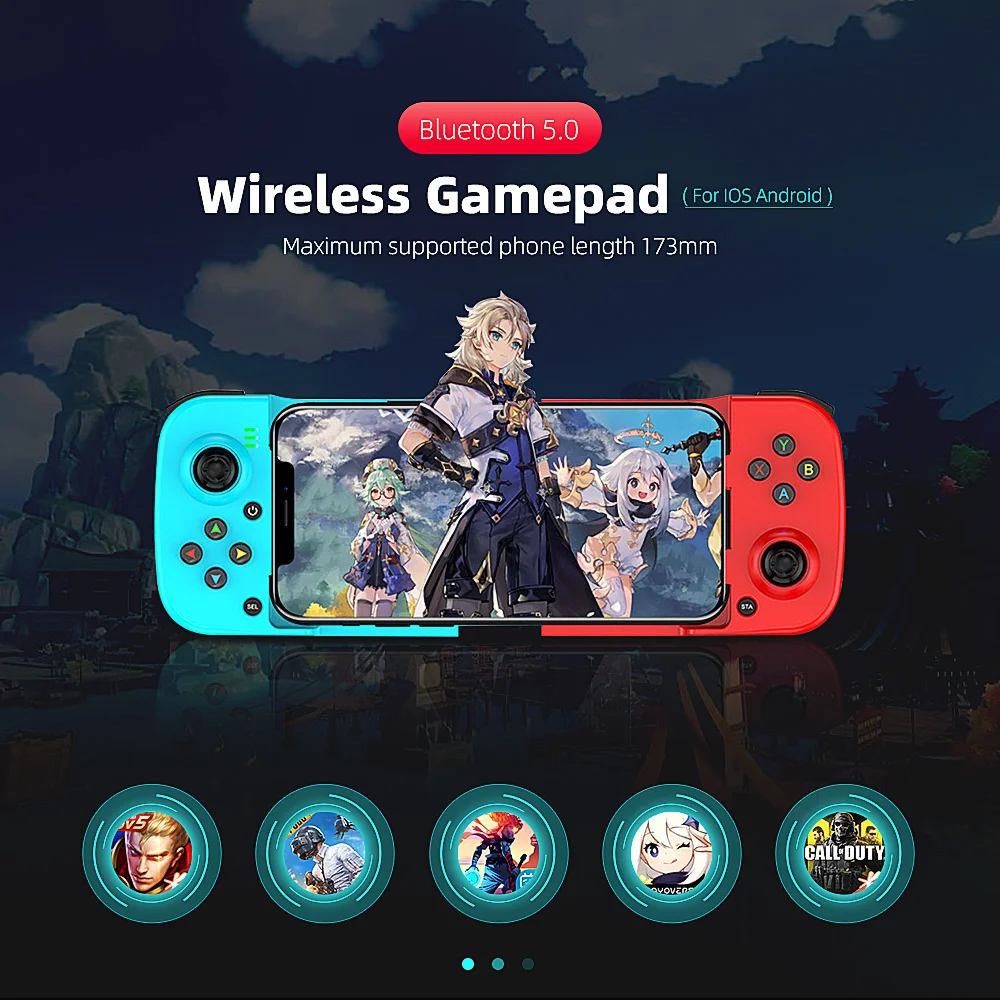 

2022 Wireless Game Pad Compatible Bluetooth Type C Game Controller Portable Joystick Gamepads For IOS Android /switch PC Best