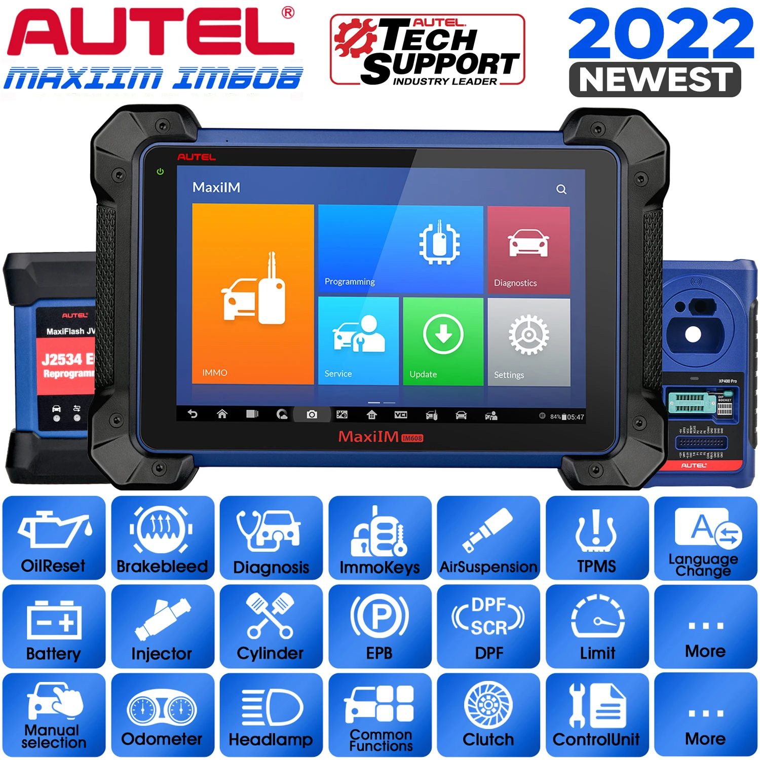 

2022 Autel MaxiIM IM608 IM508 Car Diagnostic Tool Scanner IMMO Key Programming Scan Tool No IP Restriction All Systems Diagnosis