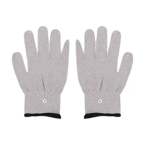 Электропроводящие перчатки для массажа рук Grey