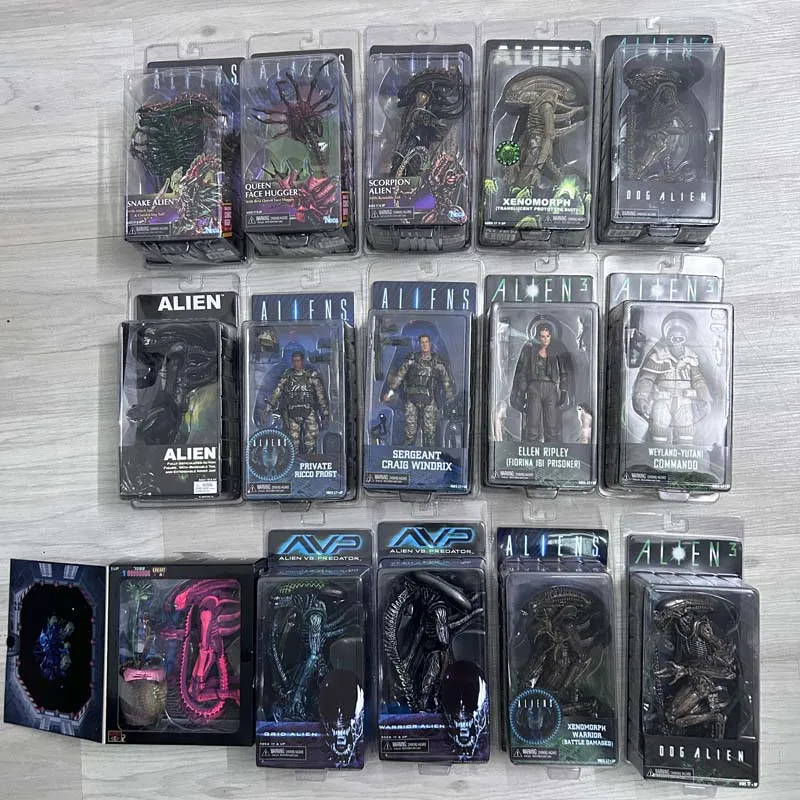 NECA Weyland Dog Xenomorph Warrior Ellen Sergent Grid Private Ricco Frost Snake Scorpion Queen Face Hugger Alien экшн-фигурка