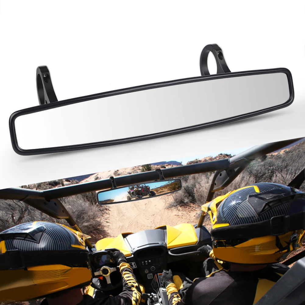 

For UTV 15" Wide Angle High-Definition Mirrors Rear View Center Mirror Rearview For Polaris RZR 800 1000 S 900 XP 1000
