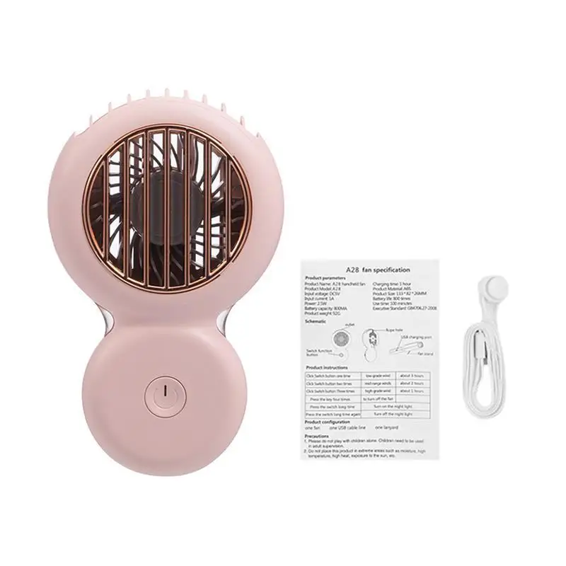 

Подвесной Электрический USB-вентилятор, ручной шейный вентилятор с низким уровнем шума, перезаряжаемый портативный мини-кулер для дома, улиц...