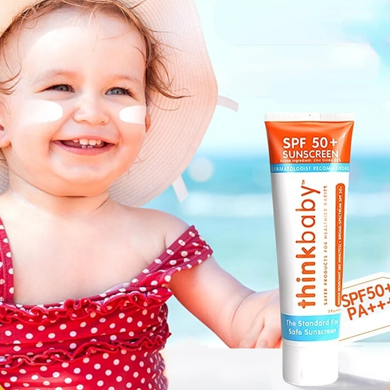 

Солнцезащитный крем для детей Thinkbaby SPF 50 89 мл, мягкий, не вызывающий раздражения антиокисления, УФ-стойкий крем для тела