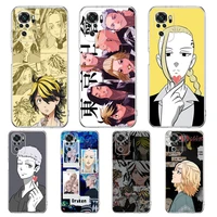 tokyo revengers avengers anime transparent phone case for redmi note 11 11t 10s 8a 9a 9c 7 8 9 10 k40 plus pro 4g soft cover bag