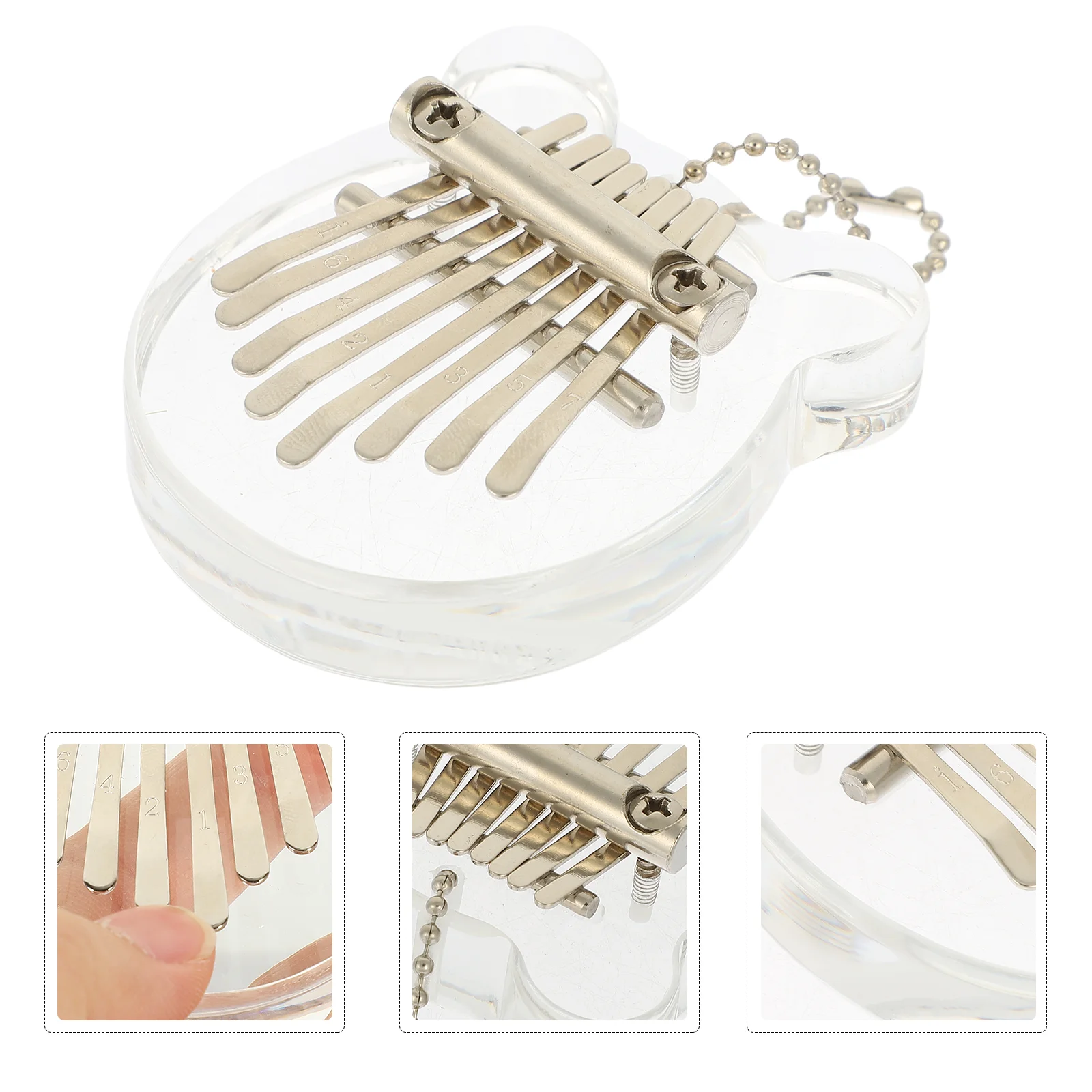 

Clear Kalimba Cartoon Bear Shape 8-Keys Thumb Piano Keys Instrument