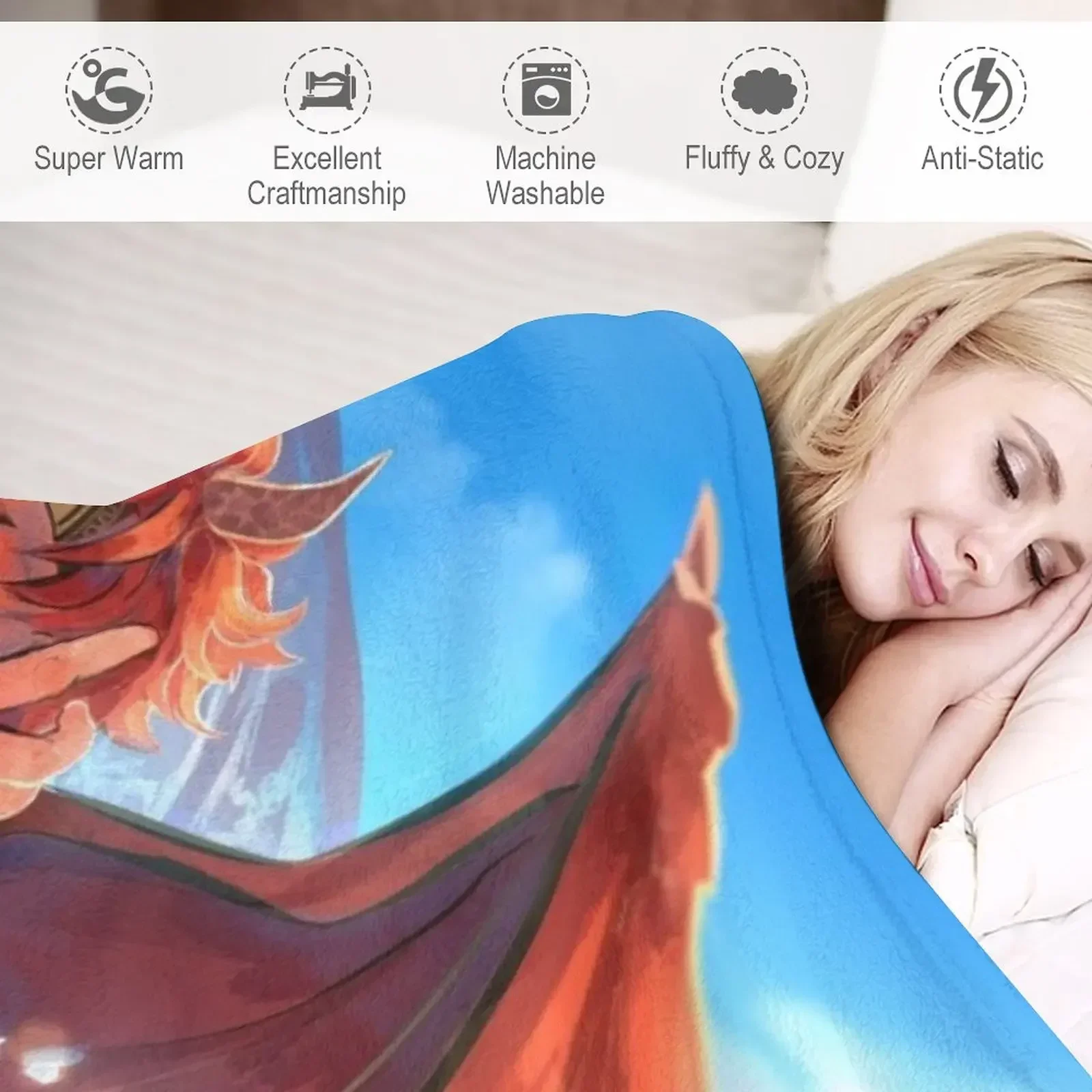 Фэнтези Кирибаку пледы манга оболочки для декоративных одеял диванов