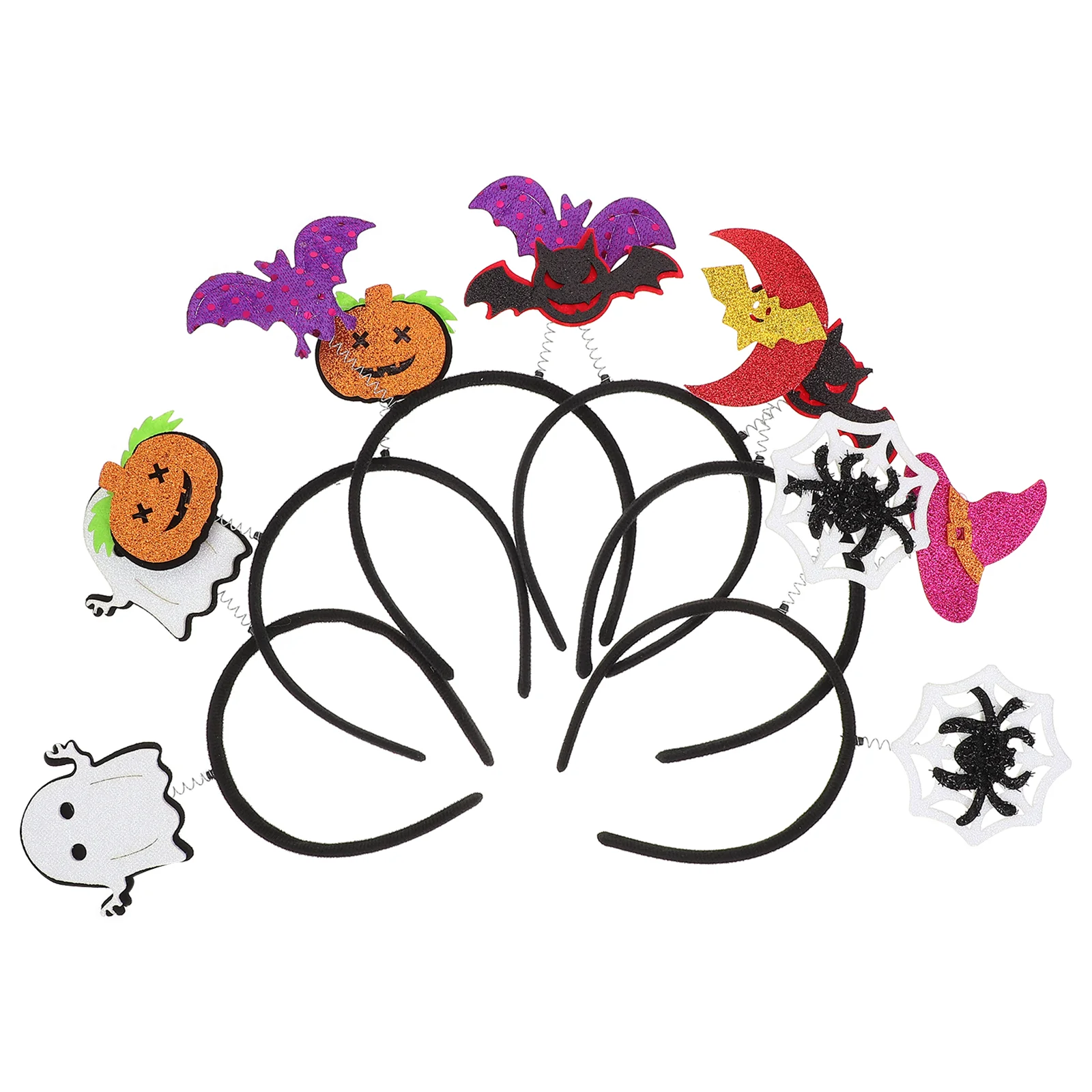

6 Pcs Halloween Headband Dress Kids Party Hair Hoops Cosplay Moon Non-woven Fabric Simple Headdress Miss Decor Hairband