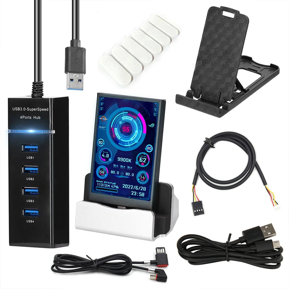 Двойной вторичный экран USB Type-C из алюминиевого сплава &quotсделай сам&quot