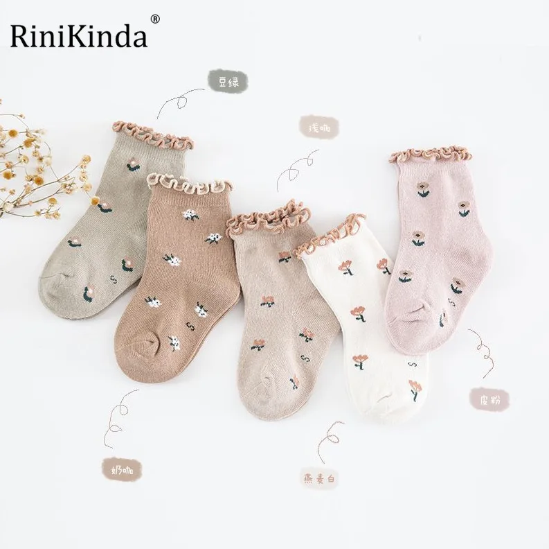 

RiniKinda 2022 Children's Socks Autumn Winter Boy Anti Slip Newborn Baby Socks Cotton Infant Socks For Girls Boys Floor Socks