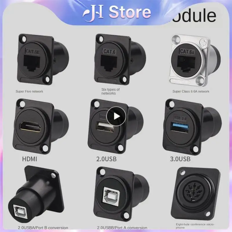 USB-2.0 Гнездовой разъем для монтажа на панели HDMI-совместимые электронные разъемы