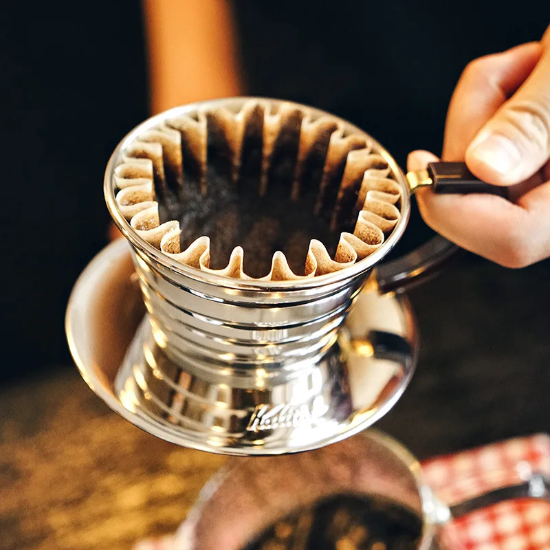 Kalita нержавеющая сталь в форме торта фильтр чашка ручной кофейный порошок Дырокол