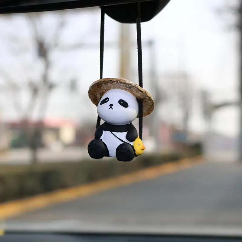 

Car Interior Panda Pendant High Quality Adjustable Design Suitable For Desktop Dashboards Auto Decoration Gift Accessories
