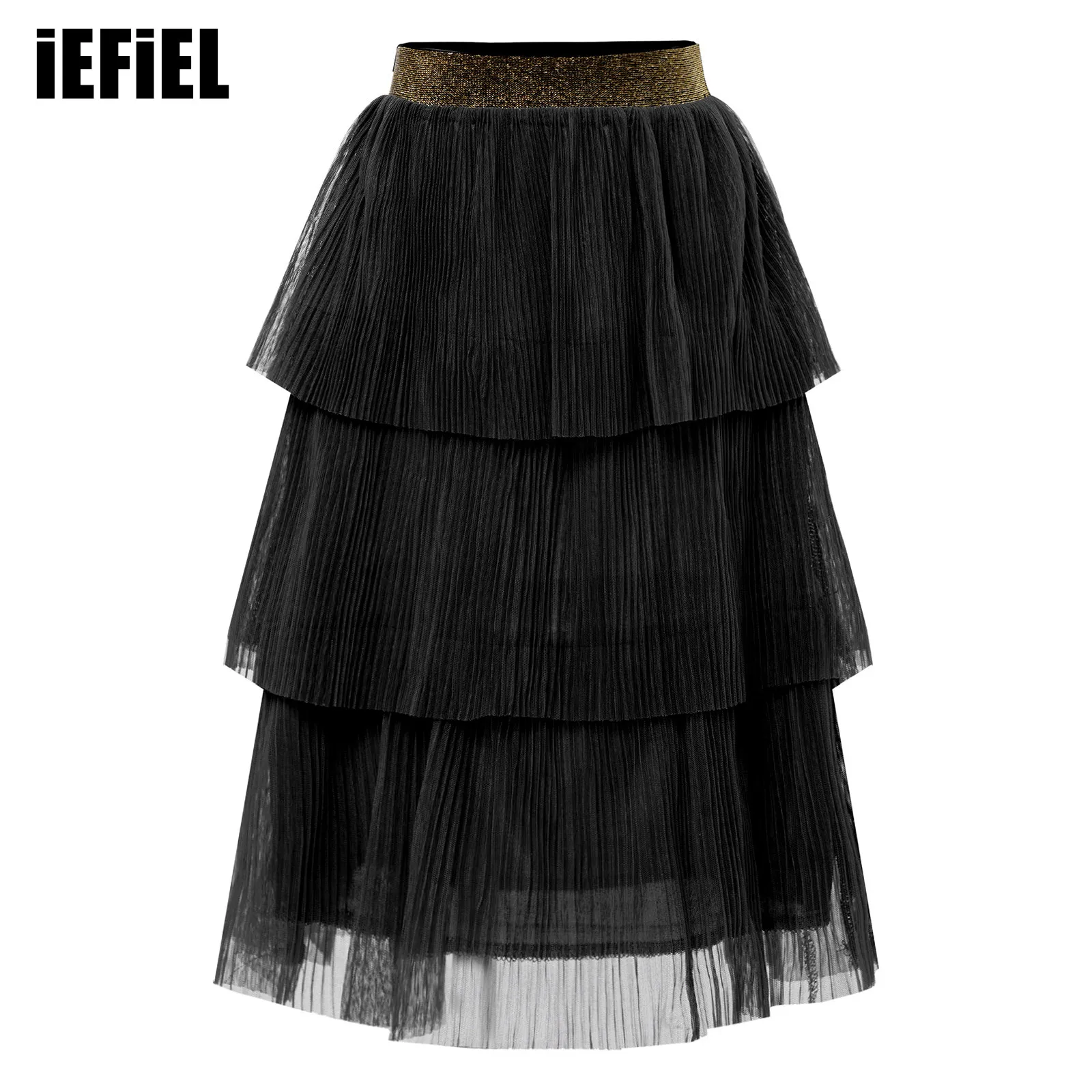 

HOT Fashion Kids Girls Tutu Skirts Elastic Waistband Solid Color Layered Ballet Tutu Tulle Skirt for Party Princess Gown Clothes