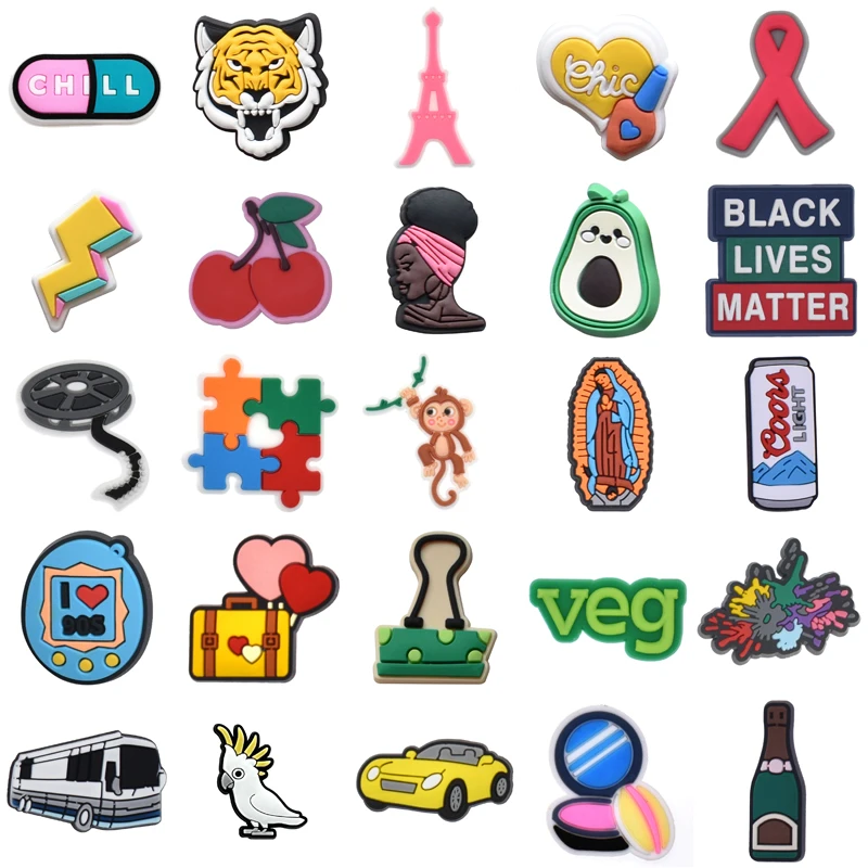 

Shoe Charms Kids Decorations for Crocs Gifts Shoes Accessories Packs Men Para Pins Set Jeans Girl Boy Wholesale Bulk Women Charm