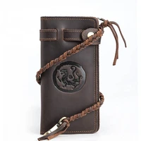 fashion mens leather wallet crazy horse card holders for men coin purse long wallet luxury bag 2022 card bag men clutch wallet