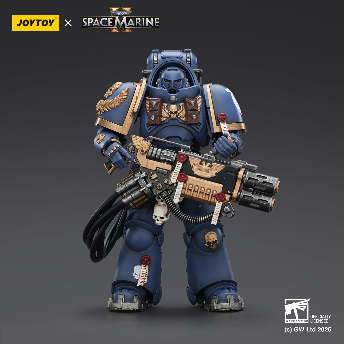 Фото Фигурка JOYTOY Warhammer 40K 1/18 Ultramarines Heavy Relic Primus Armor Artificer: Воин-артификер в броне Relic, модель для сборки, игрушка №3
