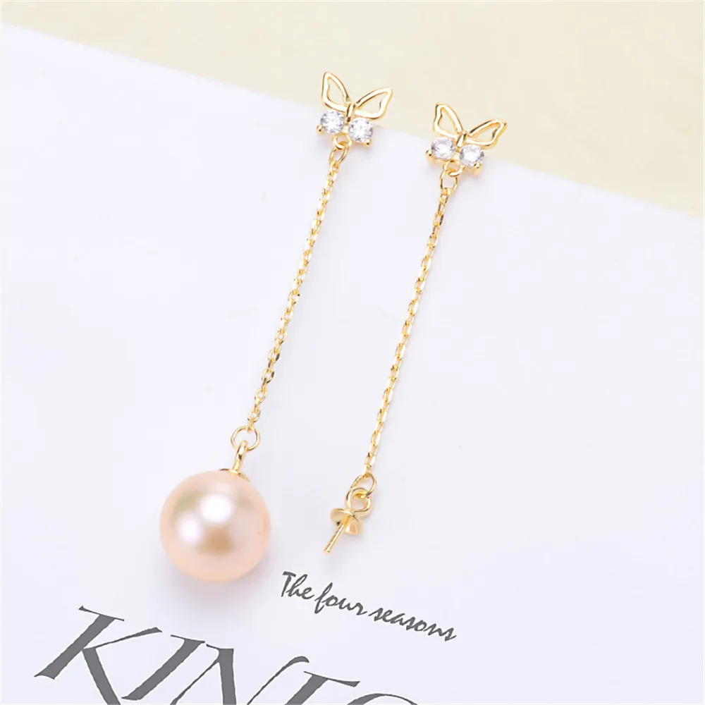 

S925 Sterling Silver Earring Hooks Accessories Gold Silver Ear Studs Ear Hooks Wire For Pearl Earrings Jewelry Making Findings