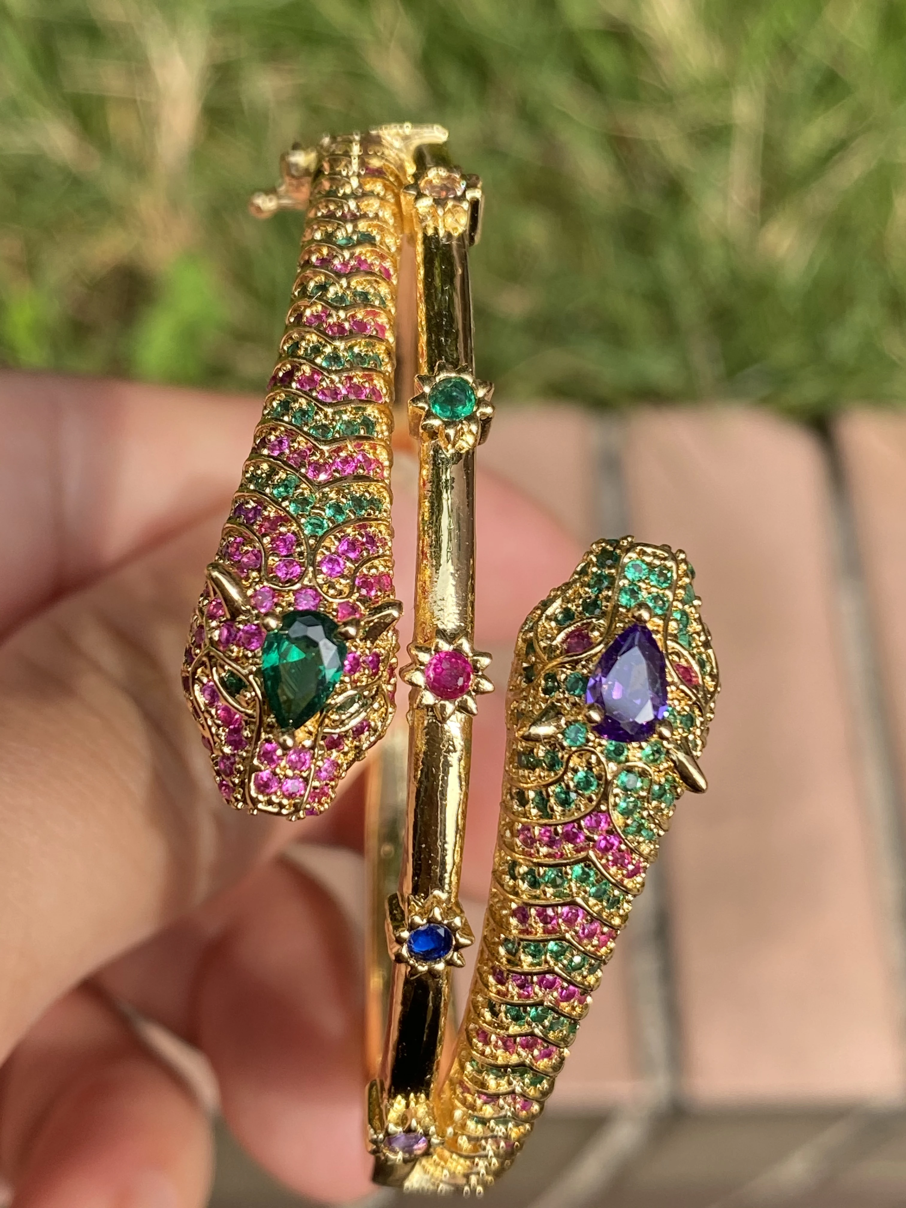 Women Party Fashion Leopard Head Animal Bracelet  Jewelry Bijoux