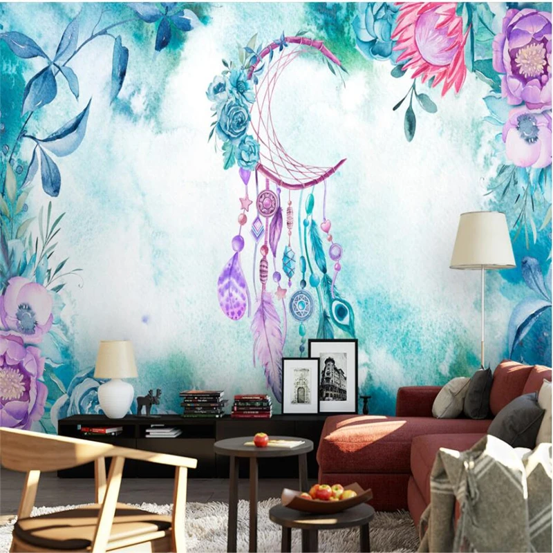 Самоклеящиеся обои Скандинавская Современная художественная роспись акварелью