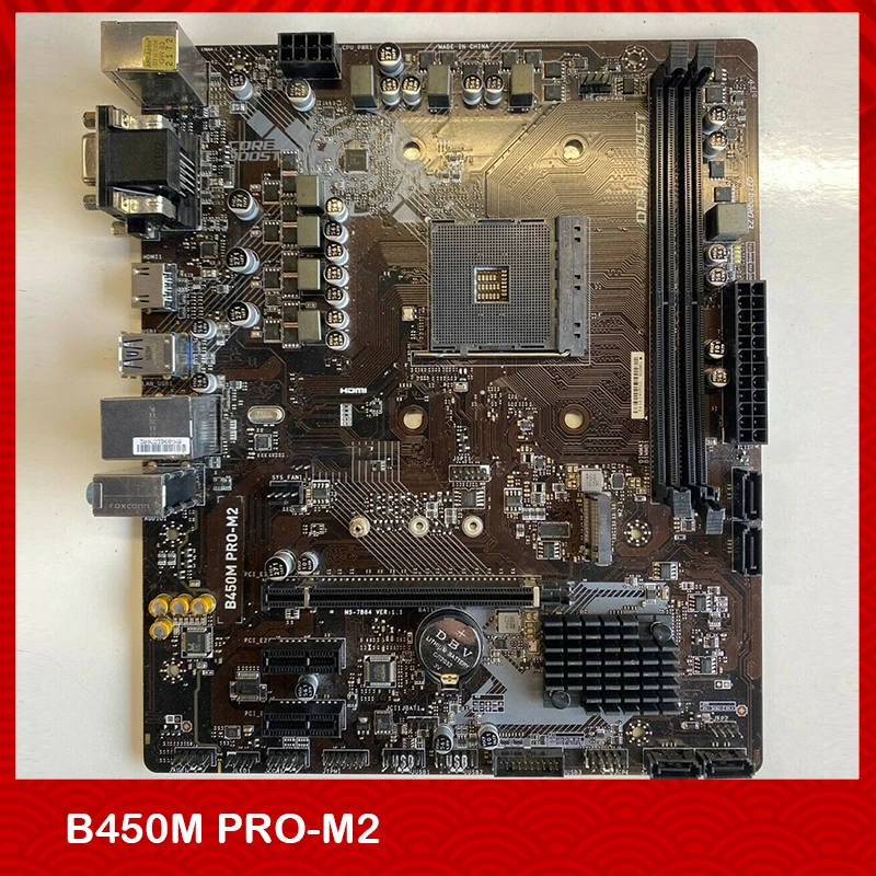 

Оригинальная настольная игровая материнская плата для Msi B450M PRO-M2 AMD AM4 DDR4 SATA3 VGA + DVI M.2 USB3.0 Micro ATX, полностью протестирована