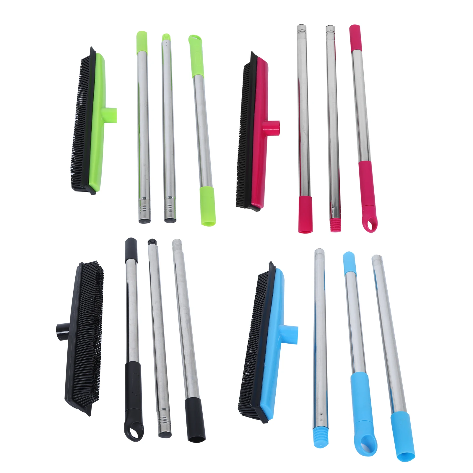 

Telescopic Floor Broom Long Handle Pet Hair Brush Dust Removal Mop Home Cleaning Tool