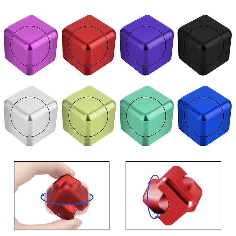 

Fidget Toys Stress Relief Finger Spinner Ring Desk Toy Gyro Antistress Fingertip Gyro Adult Toys Cube Aluminum Adult Children