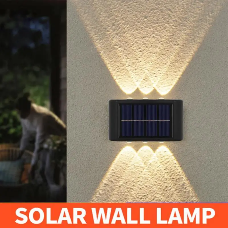 

Настенный водонепроницаемый светодиодный светильник на солнечной батарее для балкона, настенный светильник для двора, улицы, лампа, наружн...