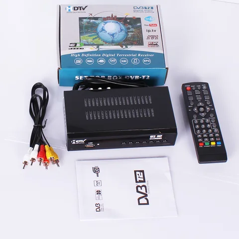 Цифровой HD декодер DVB T2 ТВ тюнер Поддержка H.264 1080P спутниковый приемник Поддержка WIFI DVB-C ТВ тюнер DVB-T2 телеприставка