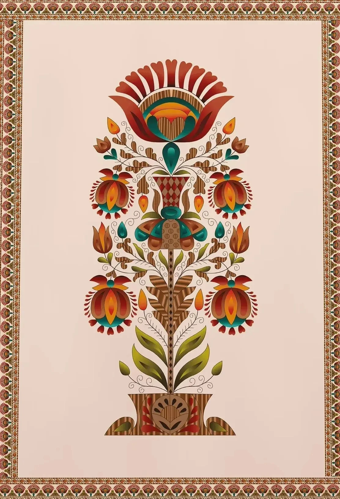 

Абстрактный цветочный постер на холсте