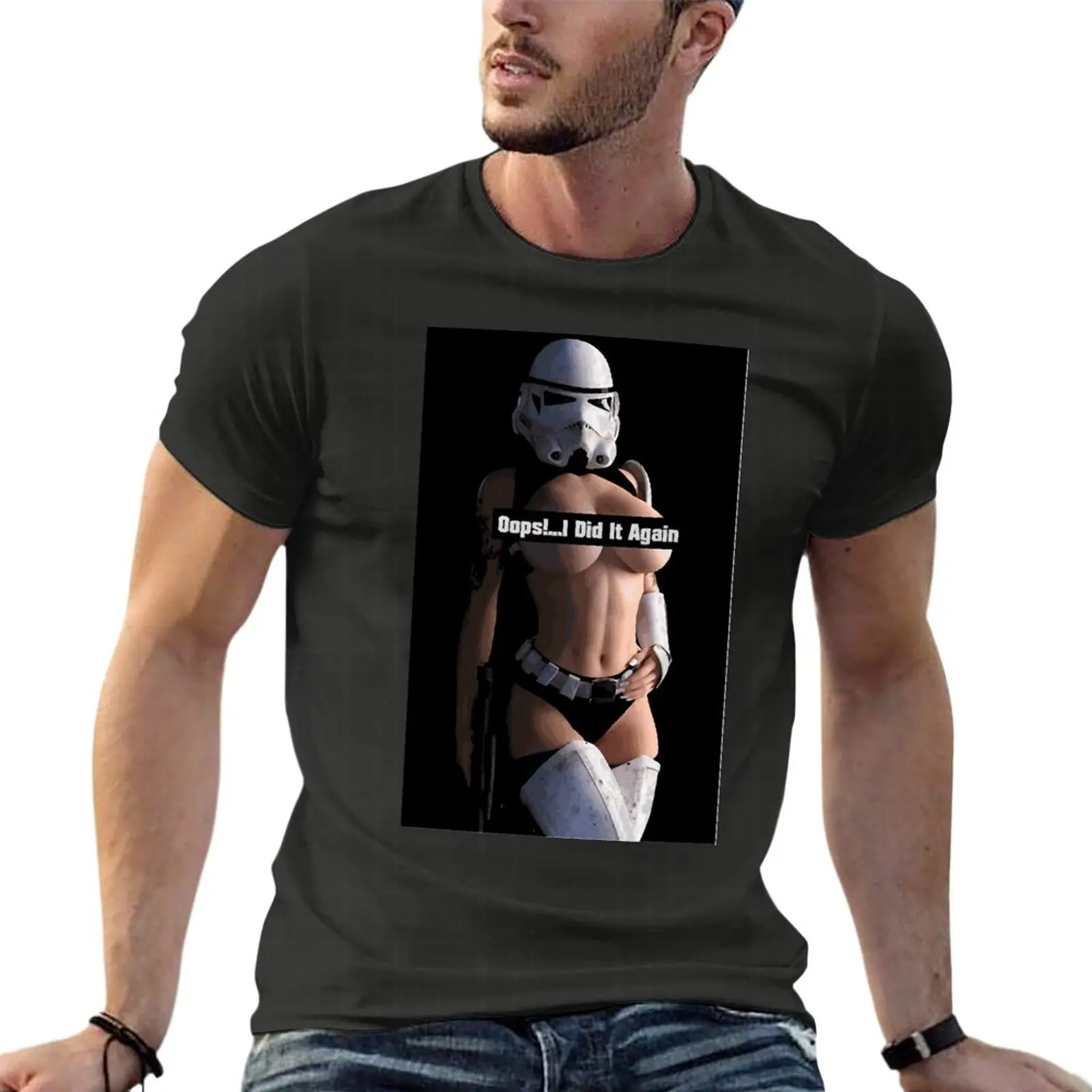 

S Sexy Girl Model Stormtrooper Oversized Tshirt Printed Men'S Clothing 100% Cotton Streetwear Big Size Tops Tee