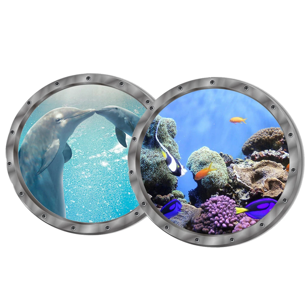 

3D Animal Dolphin Stickers Self-adhesive Washing Machine Refrigerator Home Decor Wall Sticker PVC Bathroom Toilet DIY Art Decals