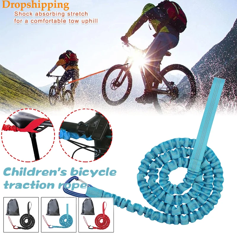 

Dropshipping Strap Hooks Parent-Child Rally Rope Mountain Bike Towing Rope Portable Tow Rope Safety Bungee Cord Bike Tow Cable