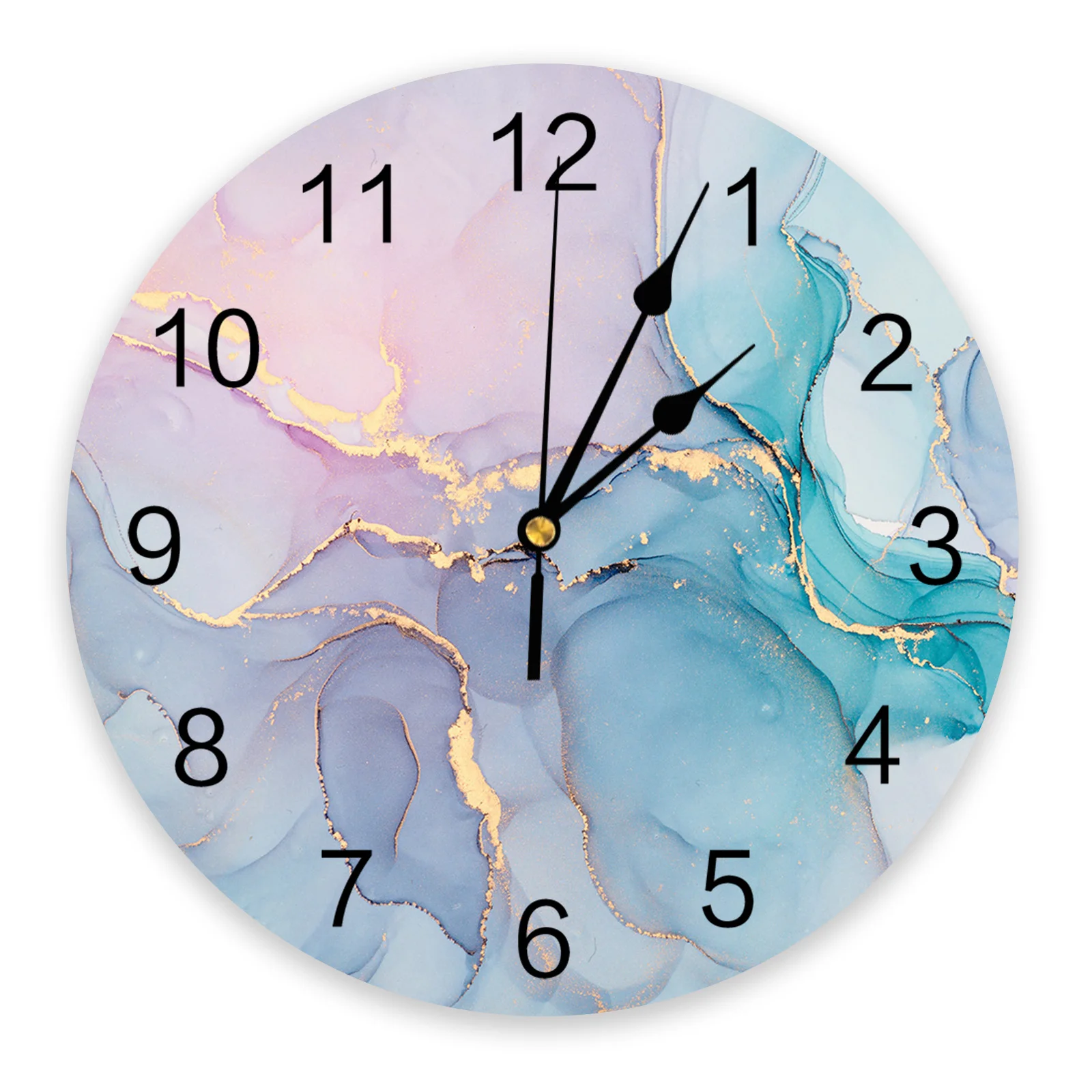

Marble Turquoise Pink Wall Clock Modern Design Living Room Decoration Kitchen Clock Mute Wall Watch Home Interior Decor