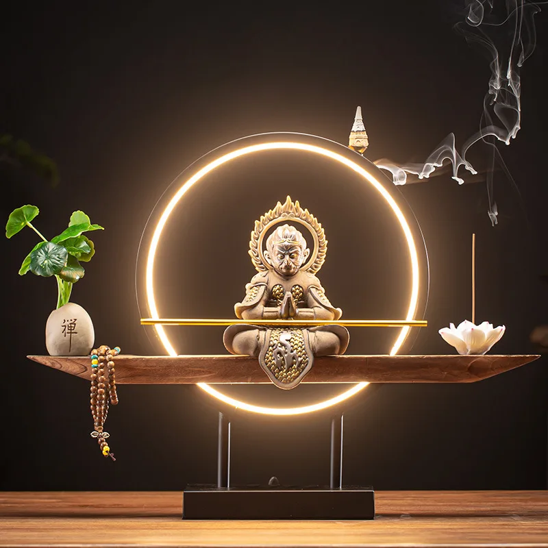 

Luxury Ceramic Burners Incense Aesthetic Smoke Monkey King Creative Incense Holder Zen Livingroom Quemador Inciensos Home Decor