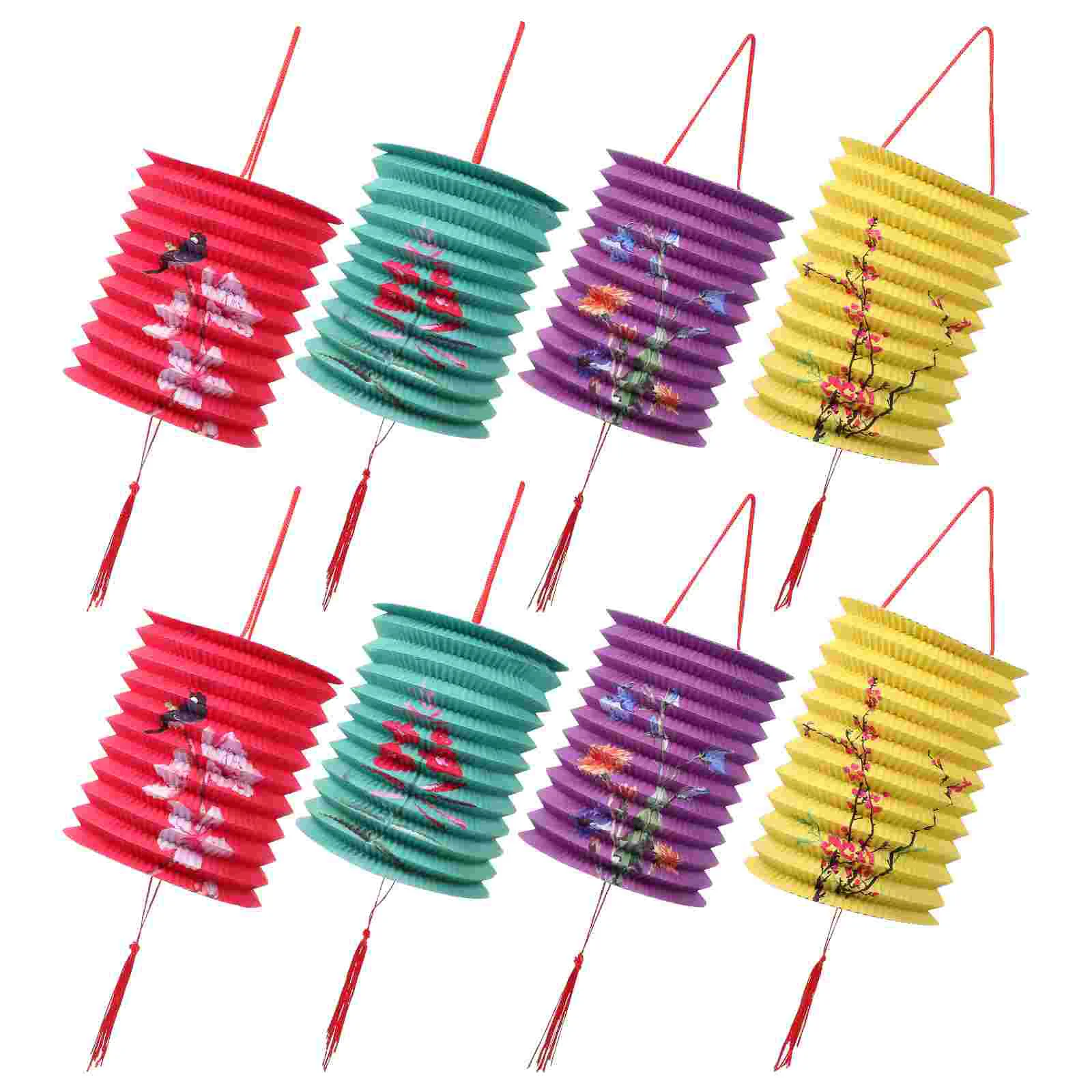 

8 Pcs Wedding Props Paper Lantern Decorative Folding Lanterns Hanging Simple Pendants Child