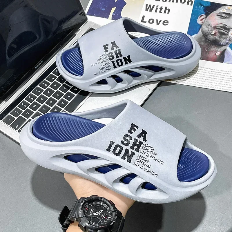 Мужские летние сандалии Evshine шлепанцы удобные дышащие для дома пляжные с