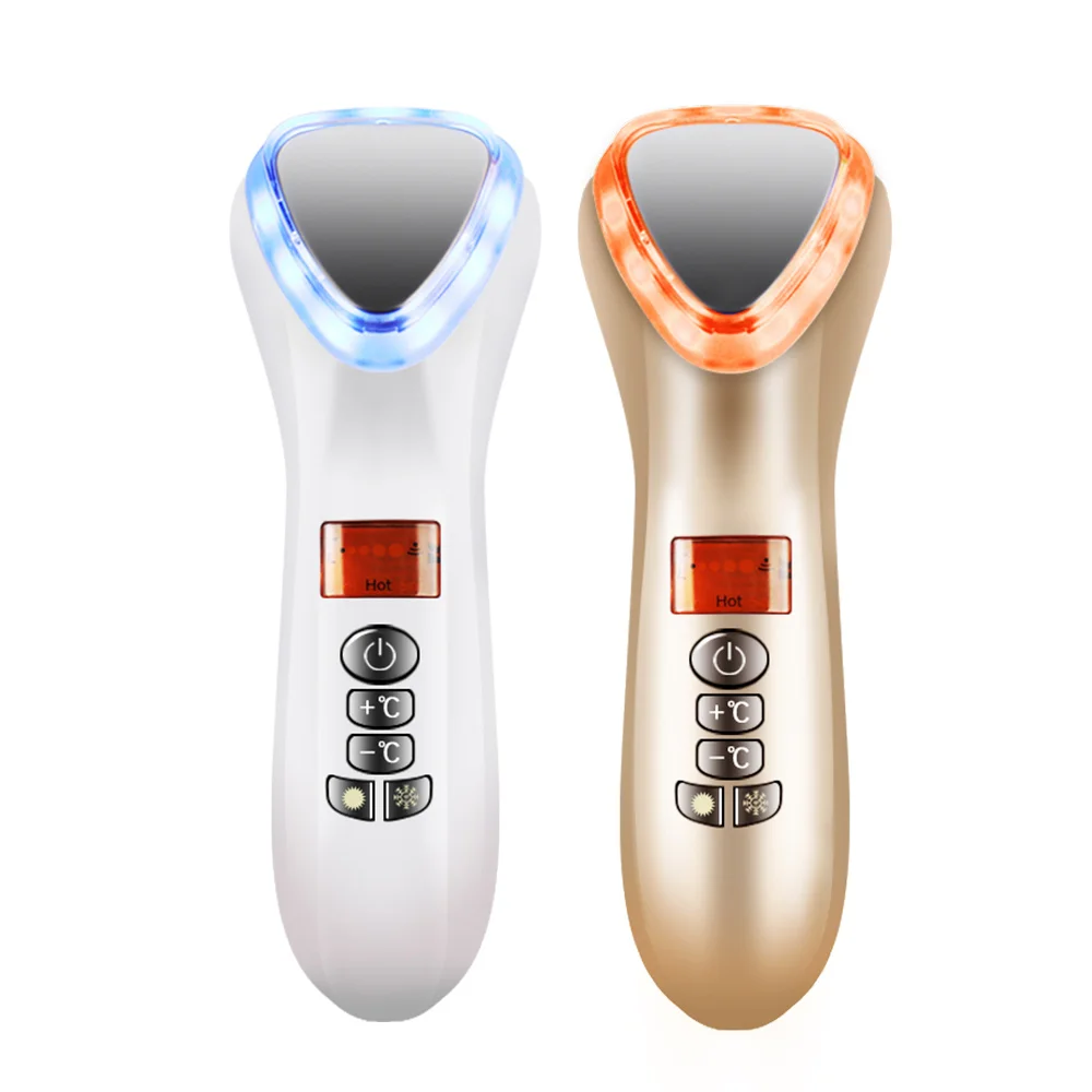 

Facial LED Ultrasonic Massager Photon Cryotherapy Solve Skin Problems Deep Clean Pores Improve Facial Aging Beauty Instruments