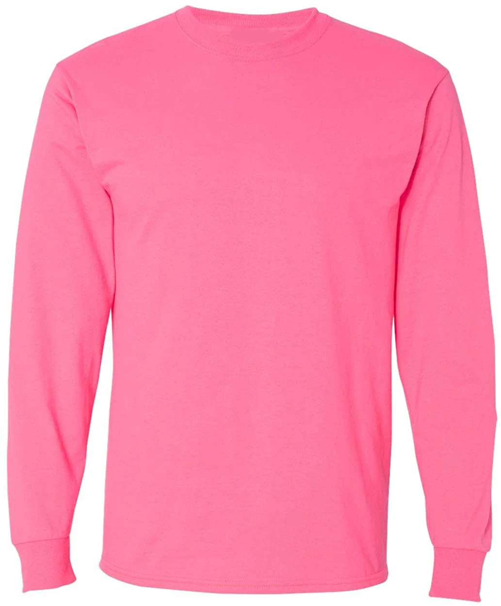 

Long Sleeve Pink Crew Neck Bottoming Shirt