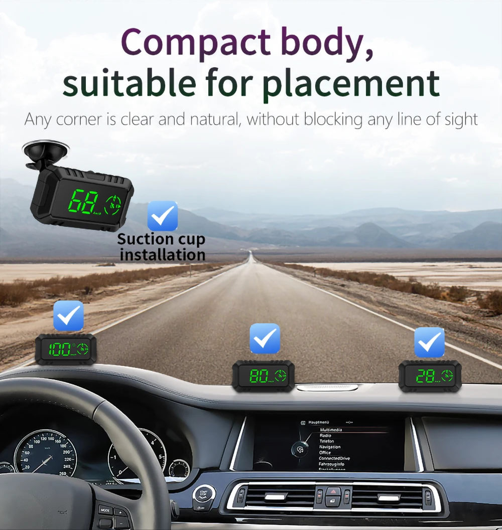 

G7 GPS HUD Display Speedometer Digital Car Head-Up Display Over-Speed Alarm Universal For Motorcycle Auto Projector 헤드업 디스플레이