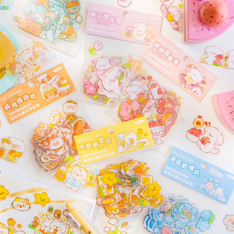 46 шт./компл. все виды декоративных наклеек с милыми животными PETP эстетические