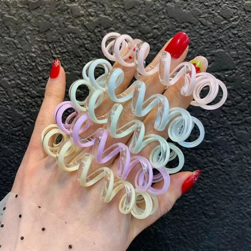 

1 pice of Korea's New Shiny Phone Cord Hair Ties Champagne Color Small High Elasticity Seamless All-match Temperament Hair Tie