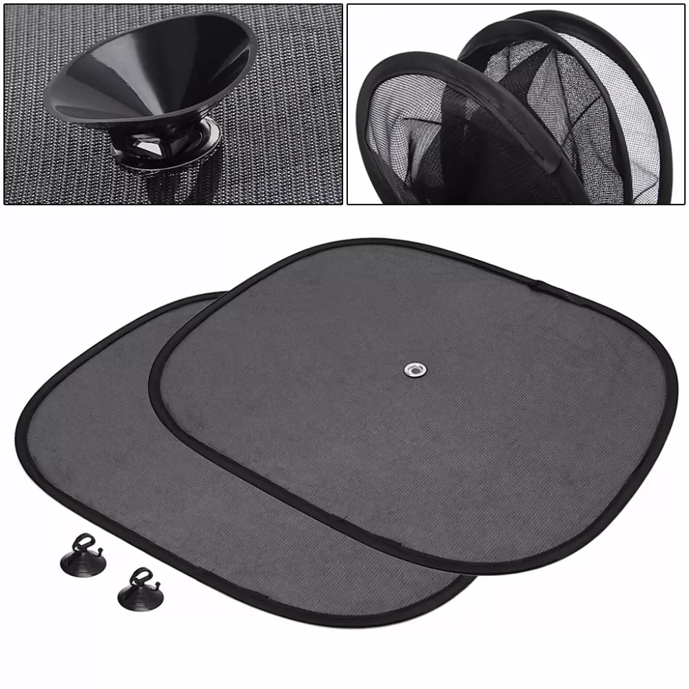 

2Pcs Car Window Sunshade Sun Shade Visor Side Mesh Cover Shield Sunscreen