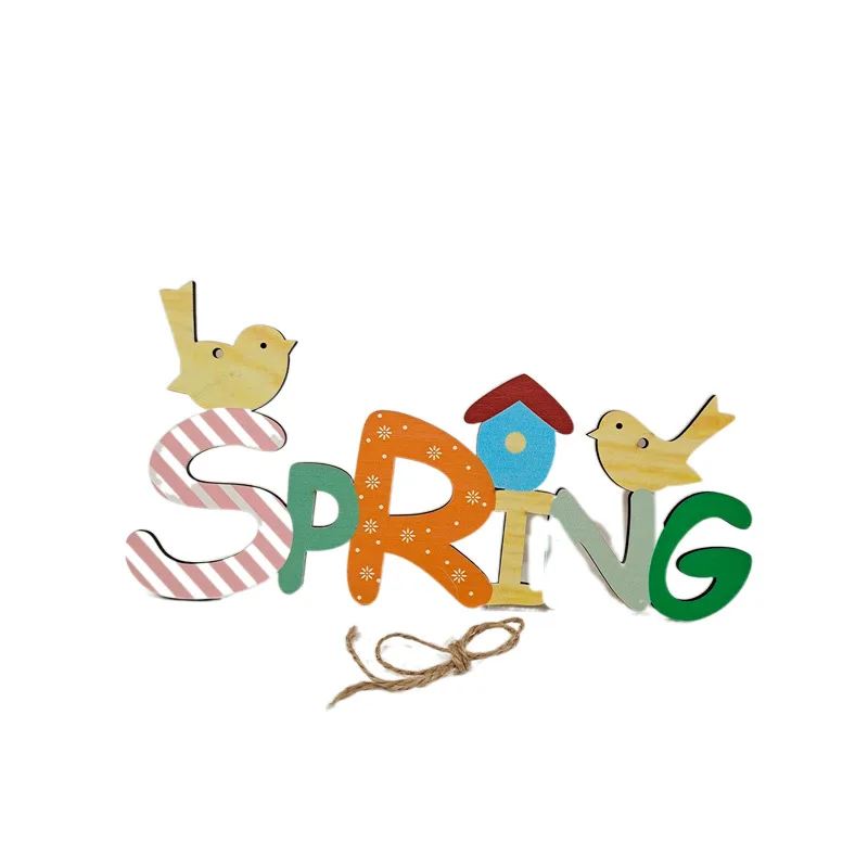 

1Pcs Bunny Happy Easter Wooden Sign DIY Craft For Happy Easter Party Door Hanging Ornament Home Decoration Easter Day Gift